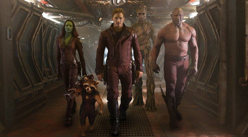   Das bunt zusammengewürfelte Team von James Gunn's Guardians of the Galaxy (2014).