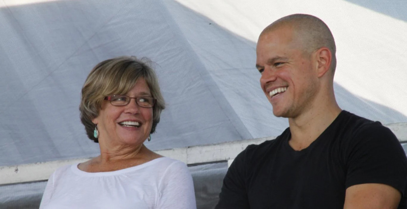   Matt Damon și mama sa Nancy Carlsson-Paige