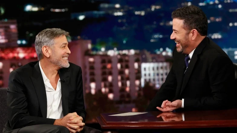   George Clooney și Jimmy Kimmel