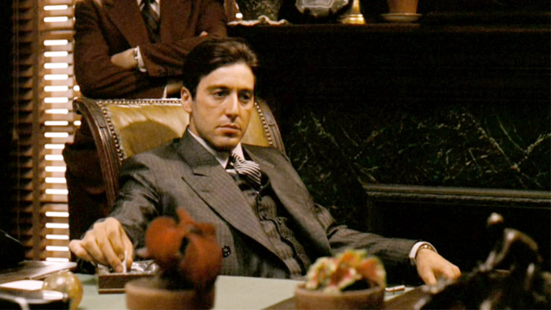   Al Pacino als Michael Corleone in einem Standbild aus „Der Pate“.