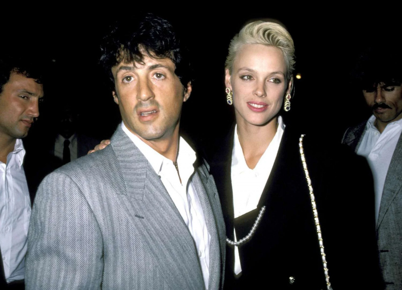   Brigitte Nielsen y Sylvester Stallone