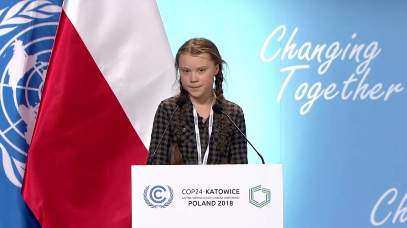   Greta Thunberg i FN