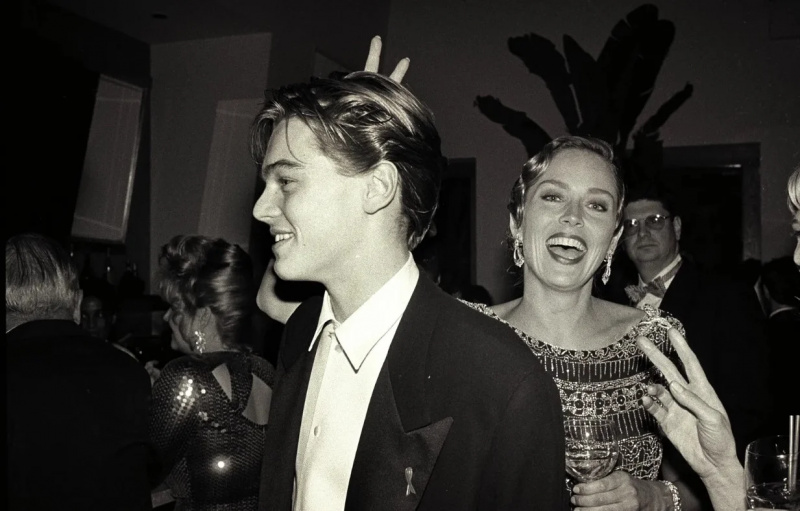   Шарън Стоун с 19-годишния Леонардо ди Каприо
