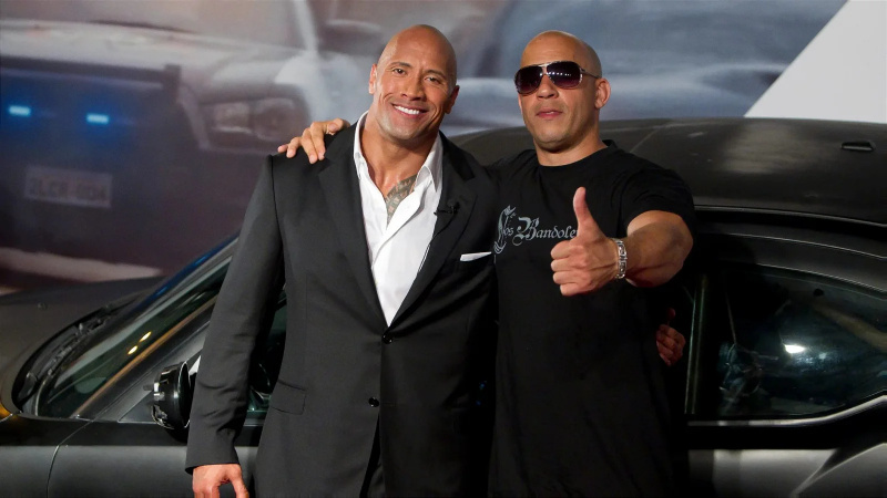   Dwayne Johnson en Vin Diesel