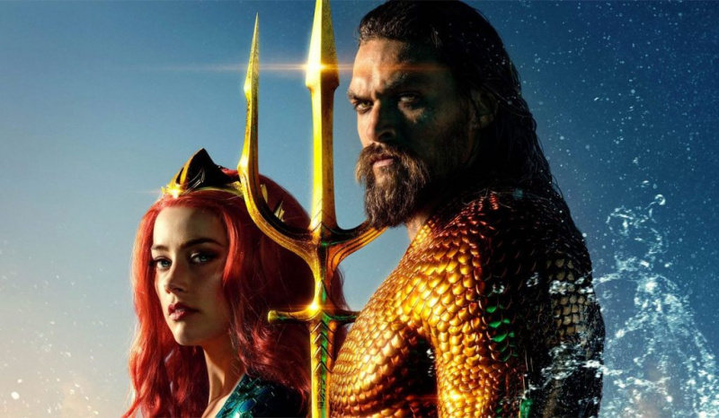   جايسون موموا وأمبر هيرد في فيلم Aquaman