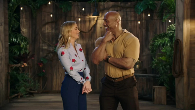  Dwayne'as Johnsonas ir Emily Blunt reklamuoja džiunglių kruizą