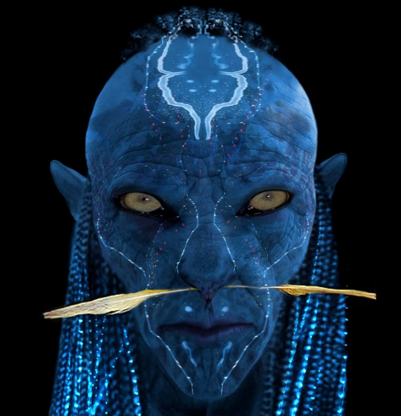   Uma arte conceitual de James Cameron's vision of the Na'vi Tribe.