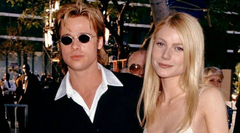   Brad Pitt og Gwyneth Paltrow i løpet av deres tidlige dager.