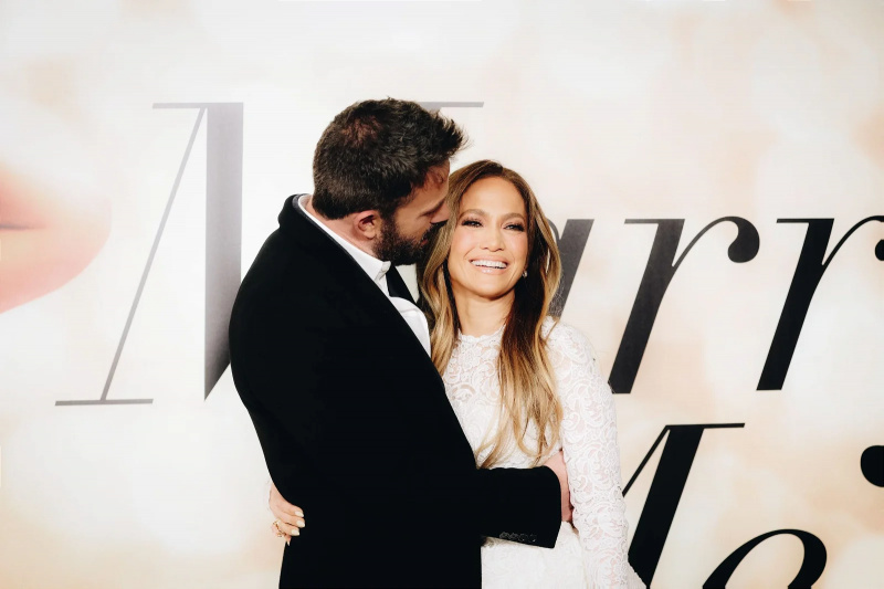   Ben Affleck en Jennifer Lopez bij de première van Marry Me