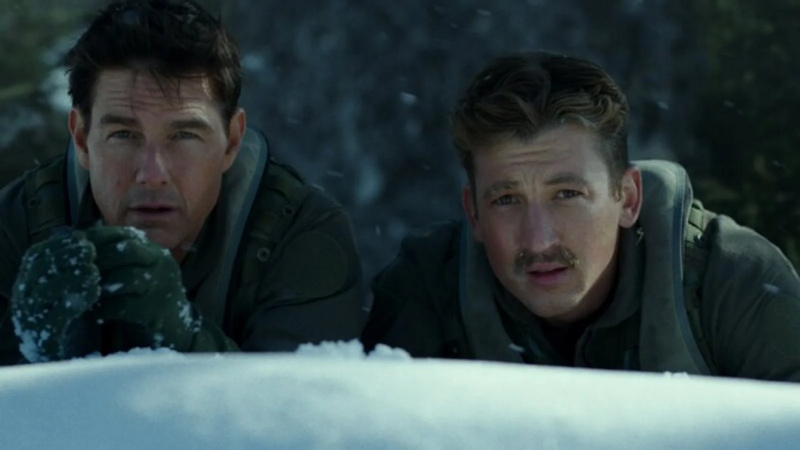   Tom Cruise en Miles Teller in Top Gun: Maverick
