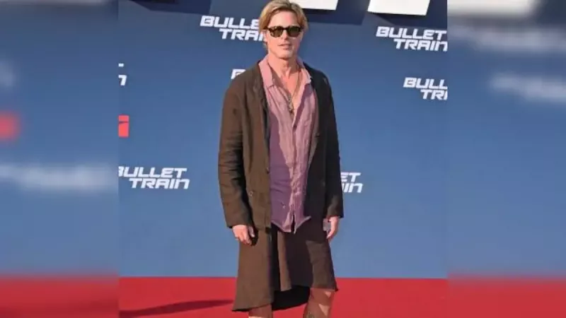   Brad Pitt zărit în fustă