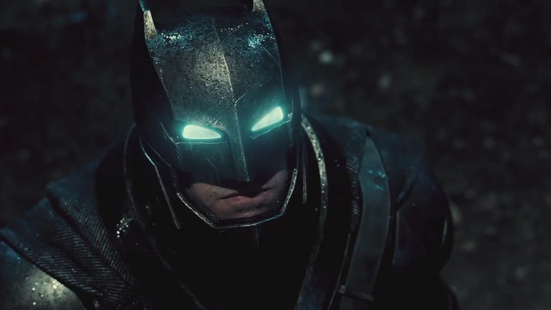   Ben Affleck con il costume di Batman in BvS