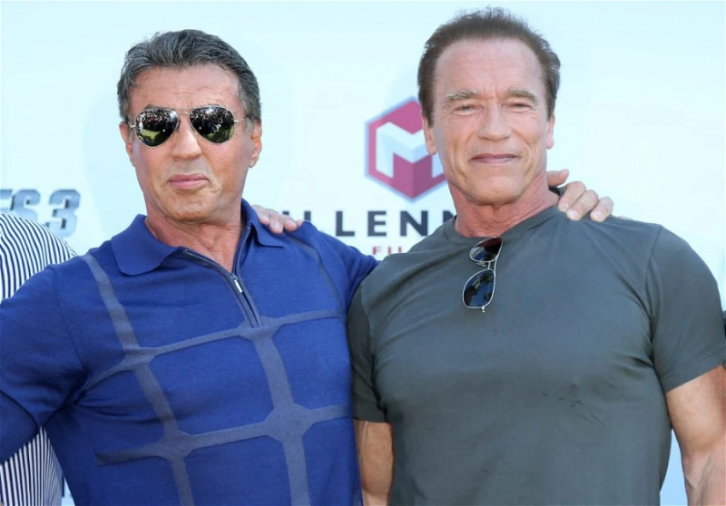   Sylvesteris Stallone ir Arnoldas Schwarzeneggeris