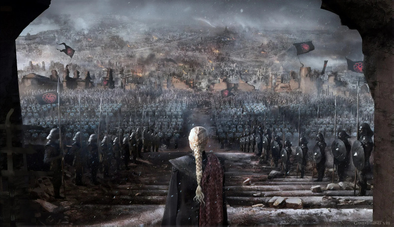   Εμίλια Κλαρκ's Daenerys Targaryen turned mad in season 8 of Game of Thrones.