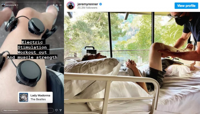   Entrenamiento de piernas Jeremy Renner 1