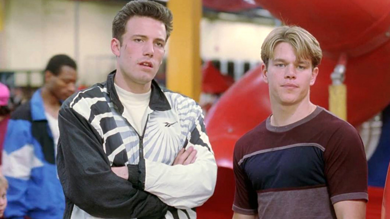   Egy állókép Matt Damontól és Ben Afflecktől a Good Will Huntingből (1997)