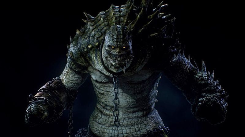 samovražedný oddiel arkham verš darebák Killer Croc arkhamský rytier