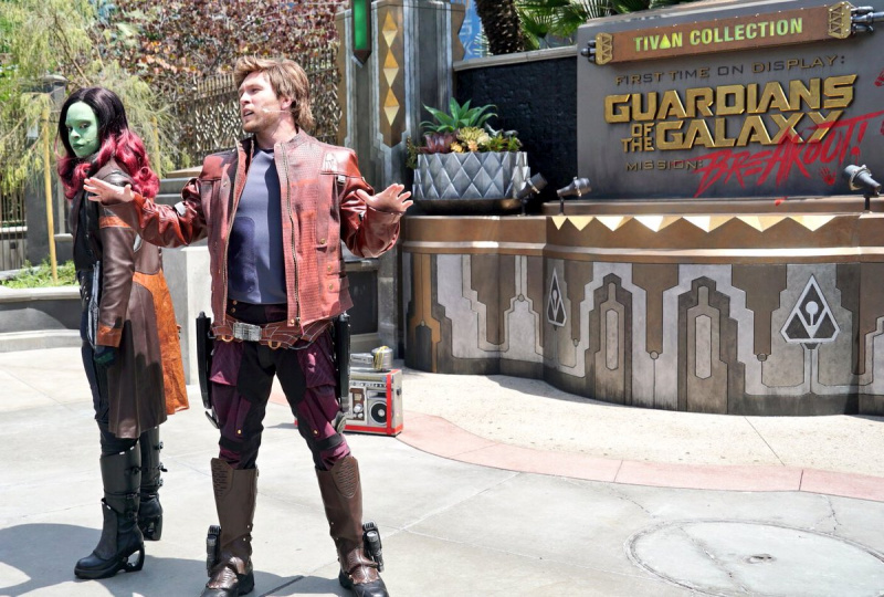   Disneyland's Avengers Campus Gamora and Star Lord 