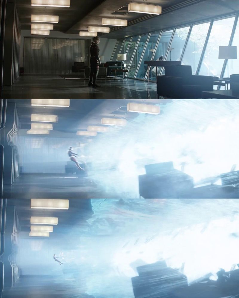 במהלך Avengers: Endgame, אנטמן התכווץ במהירות במהלך הפיצוץ הראשון של Thanos