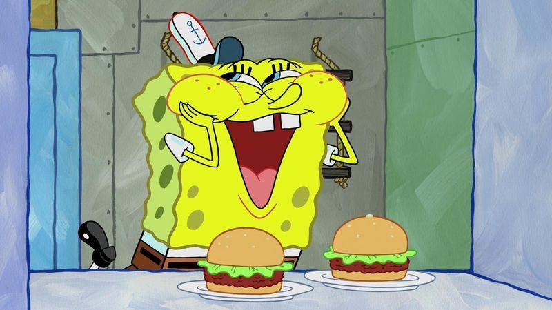 SpongeBob SquarePants Krabby Patty slepenā sastāvdaļa ir krabju gaļa.