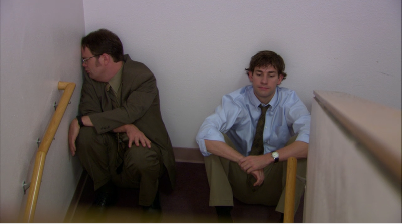 4. Quando Dwight era basso per la prima volta, Dwight e Angela si erano lasciati perché lui