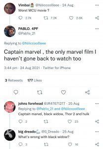 Återbesöker inte Captain Marvel