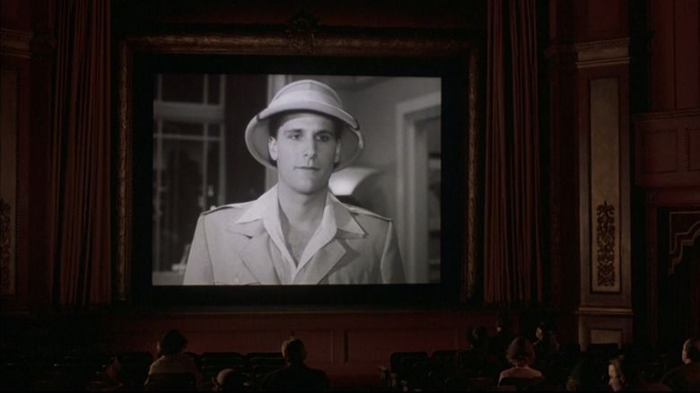 Tom Baxter na tela do cinema