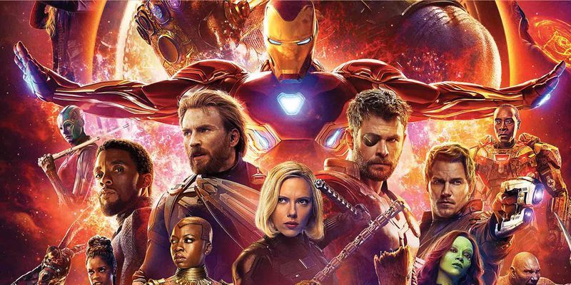 Film di Avengers Infinity War del 2018