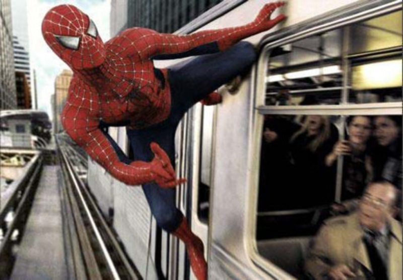  La sequenza del treno.- Spider-Man