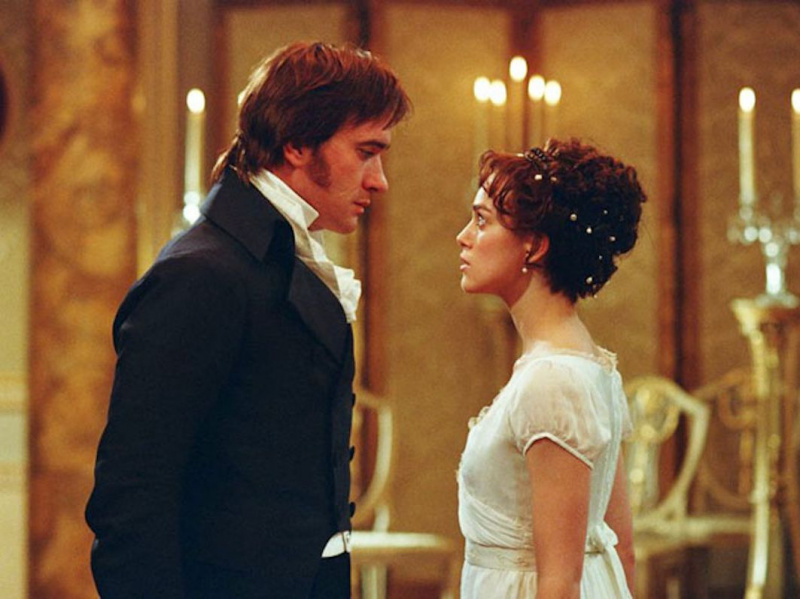   Historische filmkostuums, In Pride and Prejudice, de jurk van Elizabeth terwijl ze danst met Darcy is niet te vergelijken met het origineel.