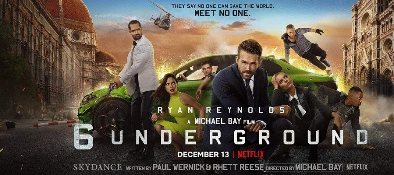   ไรอัน เรย์โนลด์ส' 6 Underground (Source: Netflix)