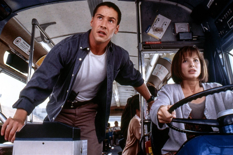   Keanu Reeves et Sandra Bullock dans Speed