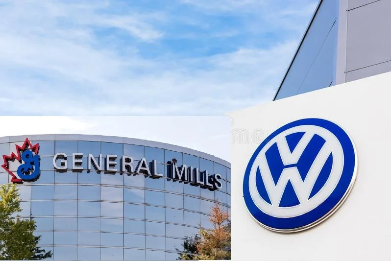   Volkswagen und General Mills haben ihre bezahlten Anzeigen pausiert"temporarily".