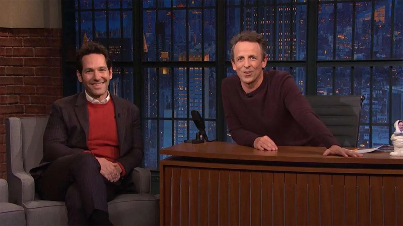  Paul Rudd in der Show Late Night With Seth Meyers
