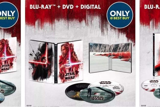 SteelBook Blu-Ray Art vydaný „Star Wars: The Last Jedi“.