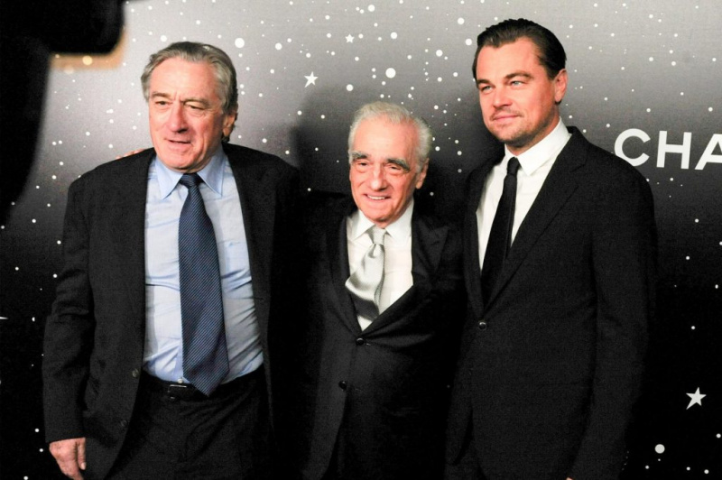   Ο Μάρτιν Σκορσέζε με τον Ρόμπερτ Ντε Νίρο και τον Λεονάρντο Ντι Κάπριο