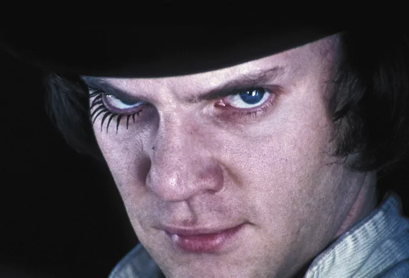   Malcolm McDowell elokuvassa A Clockwork Orange