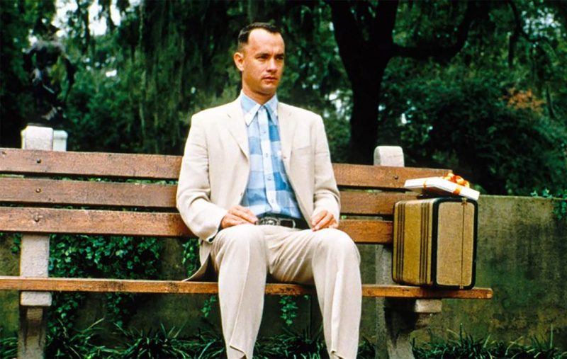   Tom Hanks i et stillbillede fra Forrest Gump (1994)