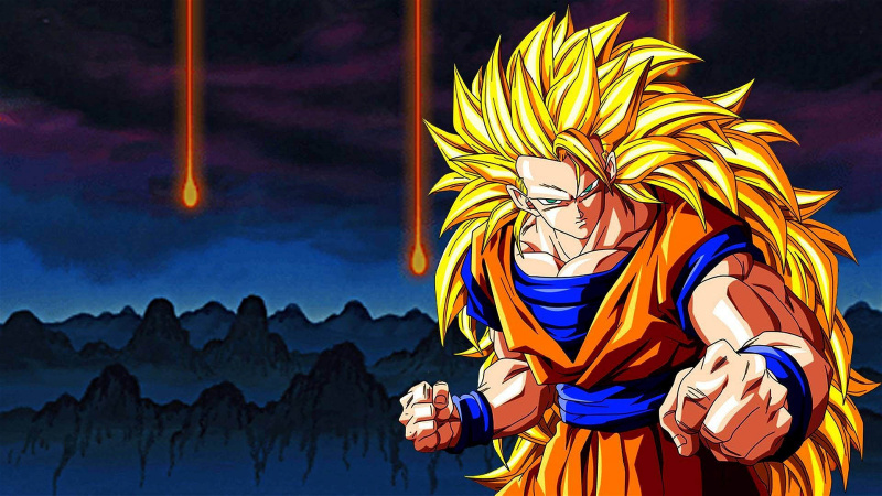   Goku's Super Saiyan transformation in Dragon Ball
