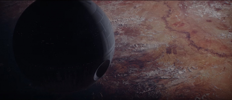 "Inverted Perspective" of Death Star from Rogue One