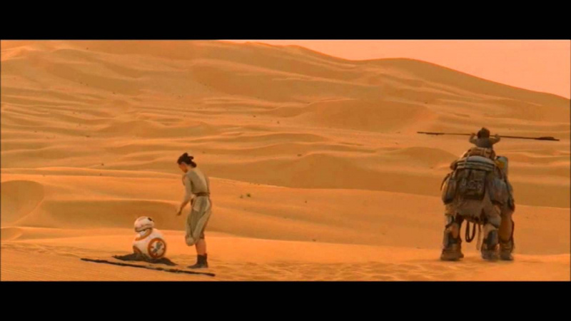   Toen Rey BB8 voor het eerst ontmoette in Star Wars: The Force Awake