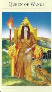 Queen of Wands Myyttinen Tarot